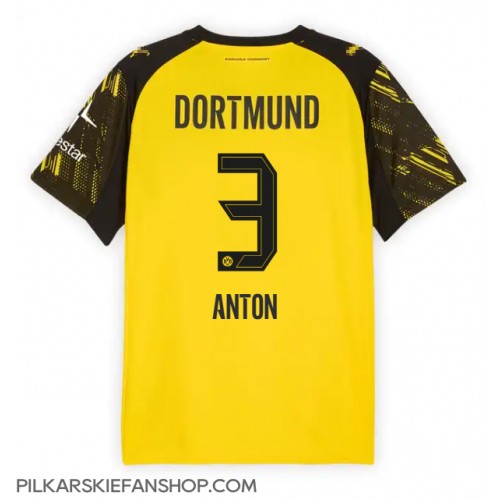 Koszulka piłkarska Borussia Dortmund Waldemar Anton #3 Strój Domowy 2025-26 tanio Krótki Rękaw Koszulka piłkarska Borussia Dortmund Waldemar Anton #3 Strój Domowy 2025-26 tanio Krótki Rękaw